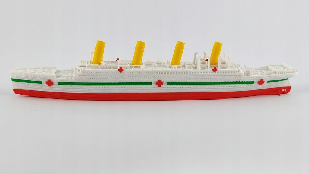 HMHS Britannic - Model 3D - 269mm (Skala 1:1000) - metalowe wstawki