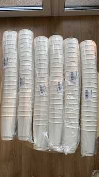 Kubki papierowe dwuwarstwowe białe 400 ml - 100 szt
