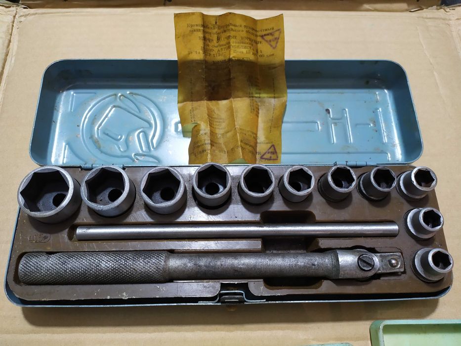 Новый советский набор инструмента (трещётка+головки), полный комплект