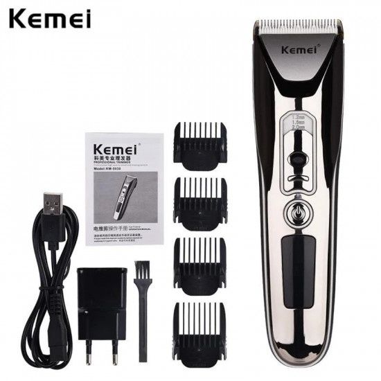 Професіональна бездротова машинка для стриження KM-1628 з LED дисплеєм