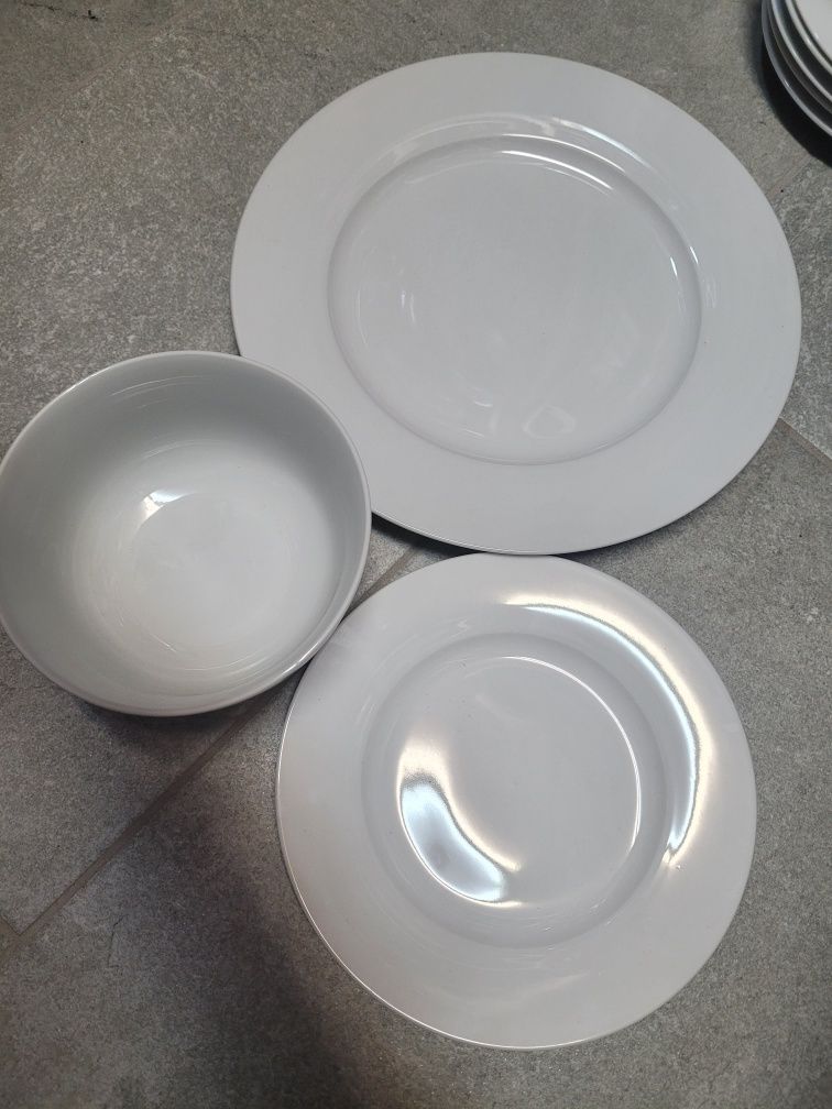 Zestaw porcelany serwis obiadowy komplet talerzy 6 osób