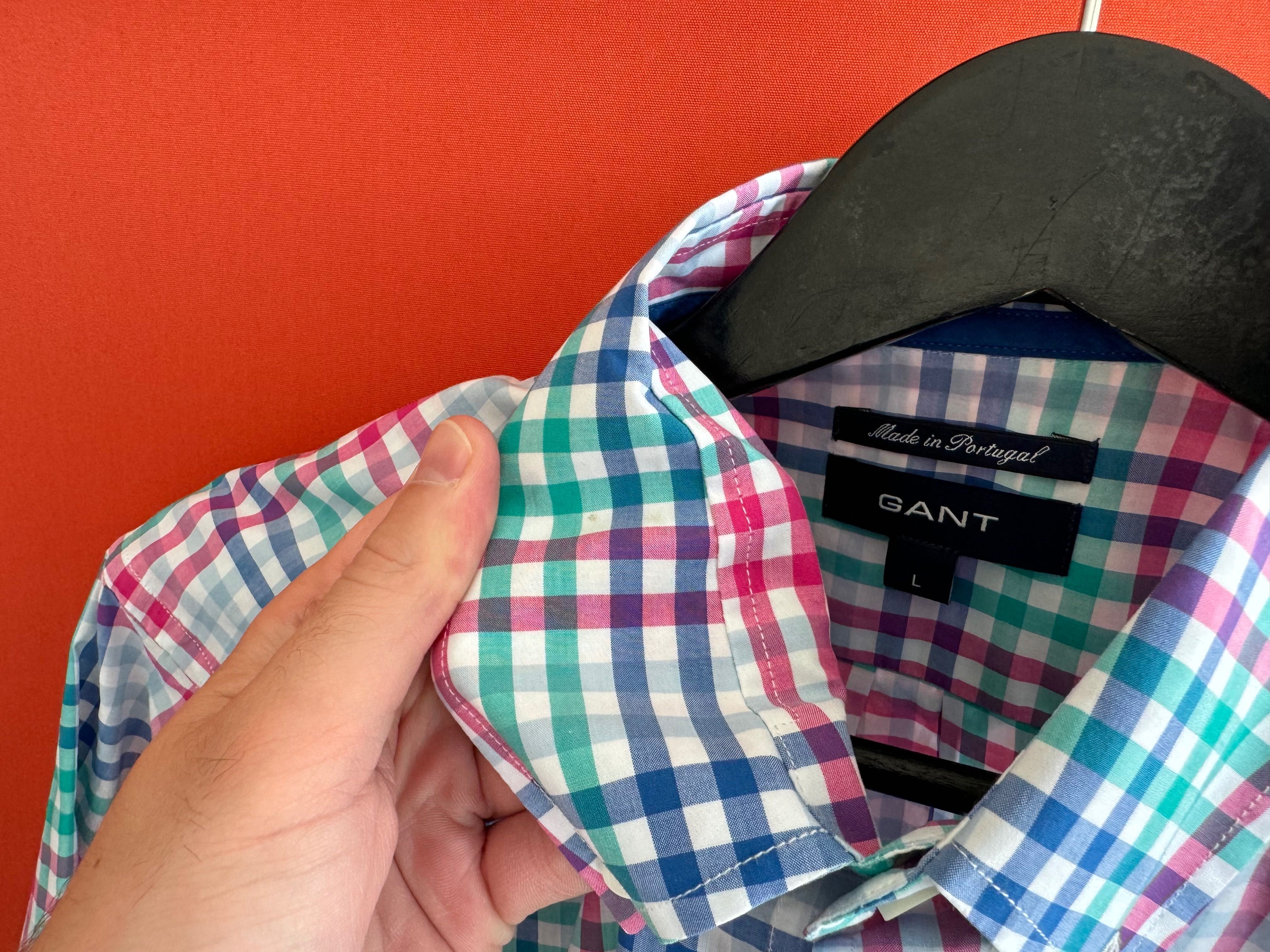 Gant Оригінал чоловіча сорочка рубашка з коротким рукавом розмір L XL