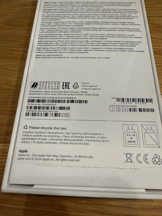 Apple Iphone 16 pro max