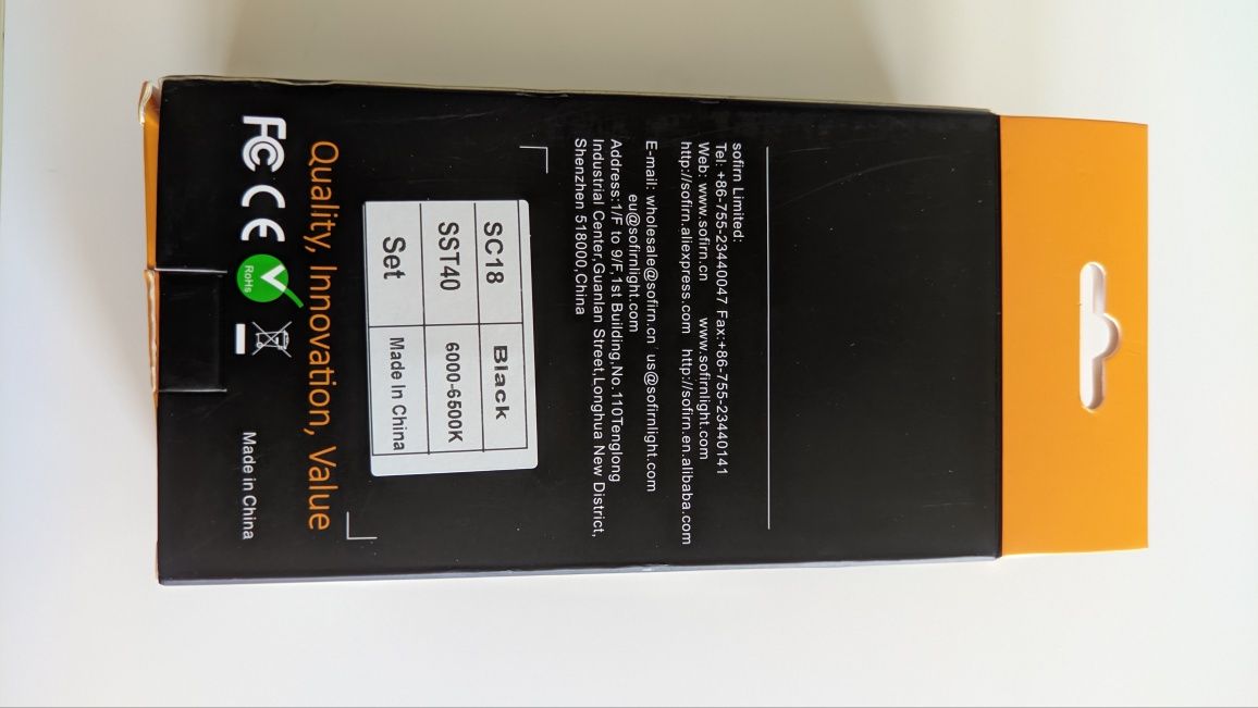 Latarka Sofirn SC18 black ,USB C, nowa, akumulator