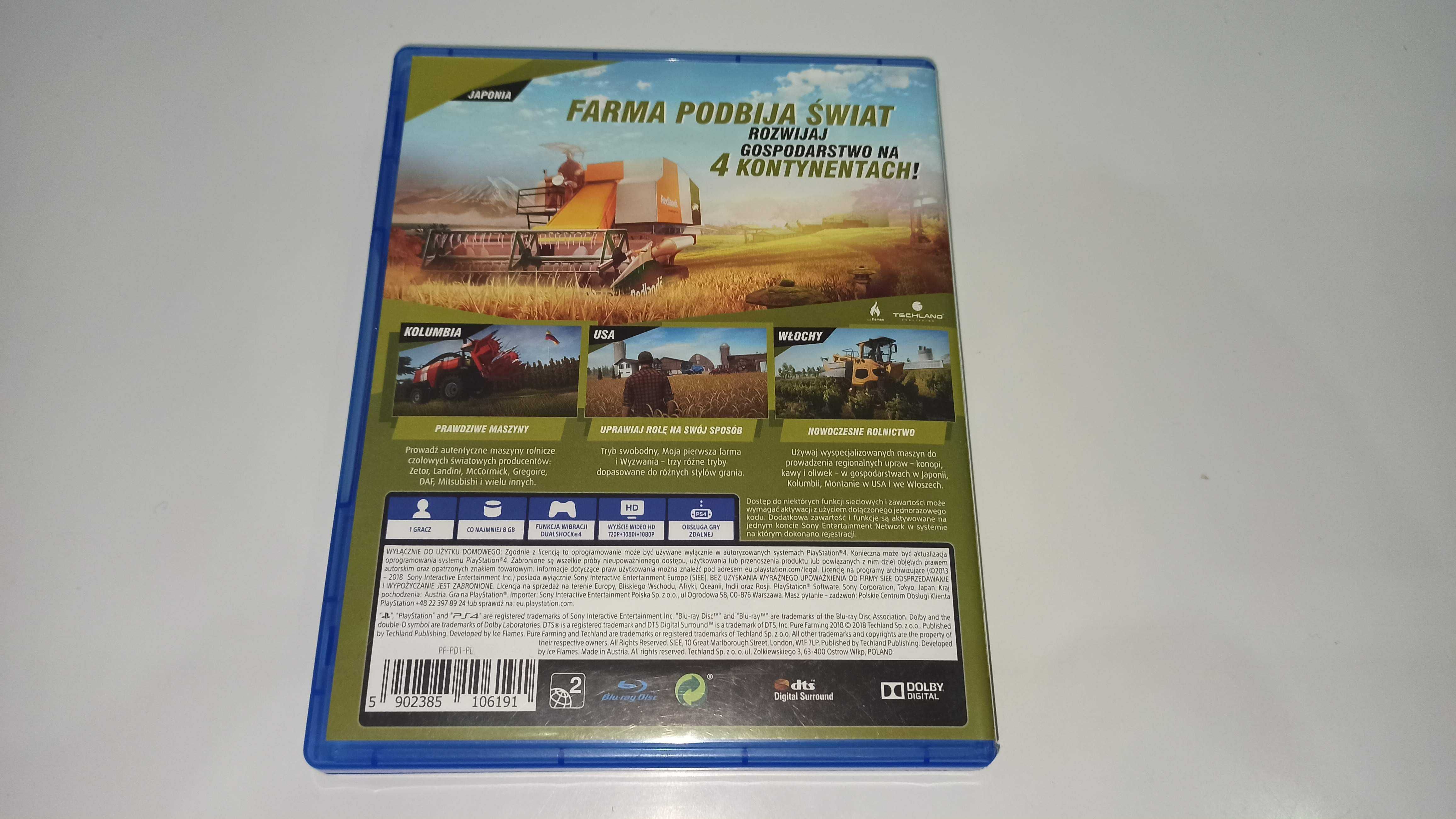 ps4 SYMULATOR FARMY Pure Farming 2018 po polsku