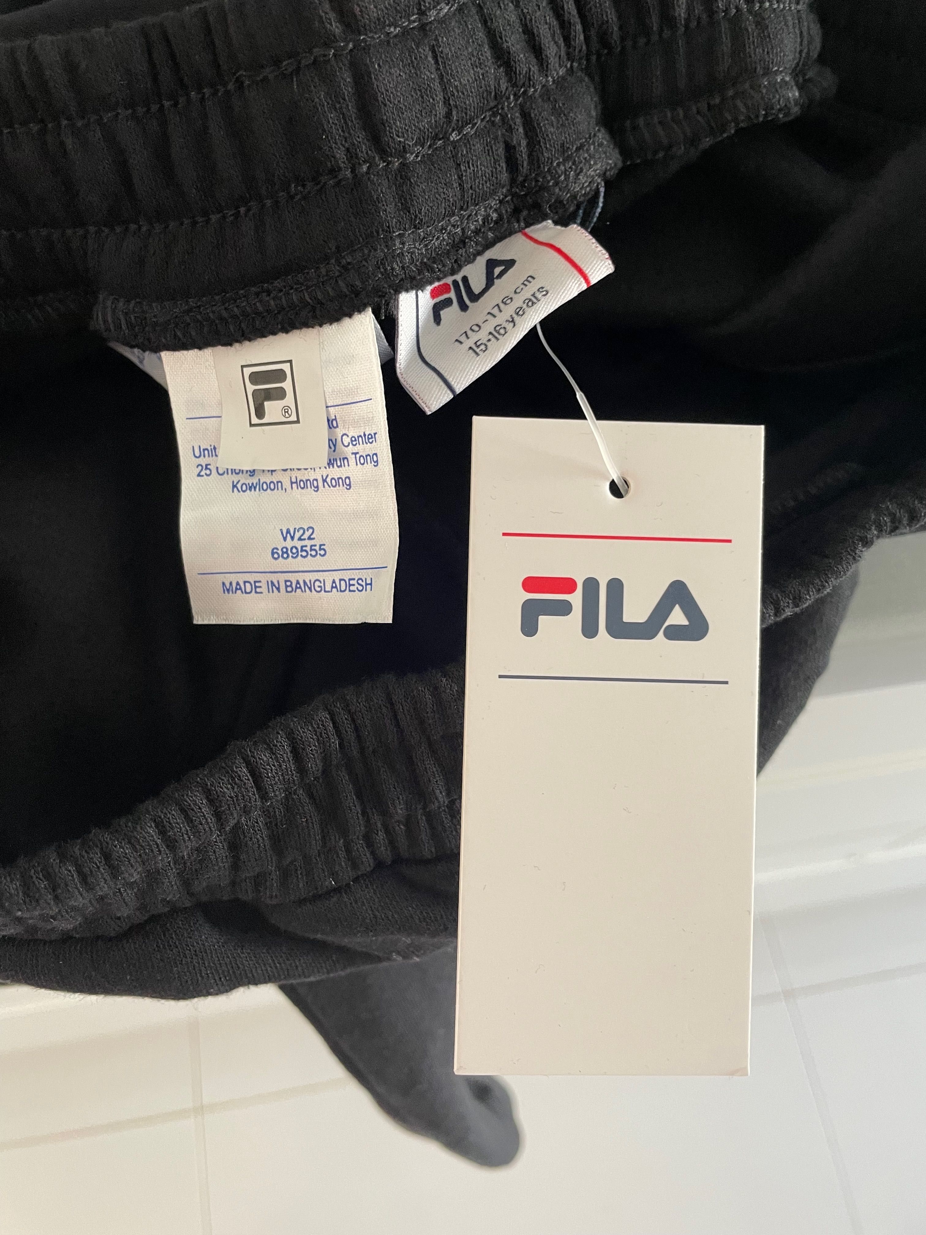 spodnie dresowe FILA czarne z logo 170 cm