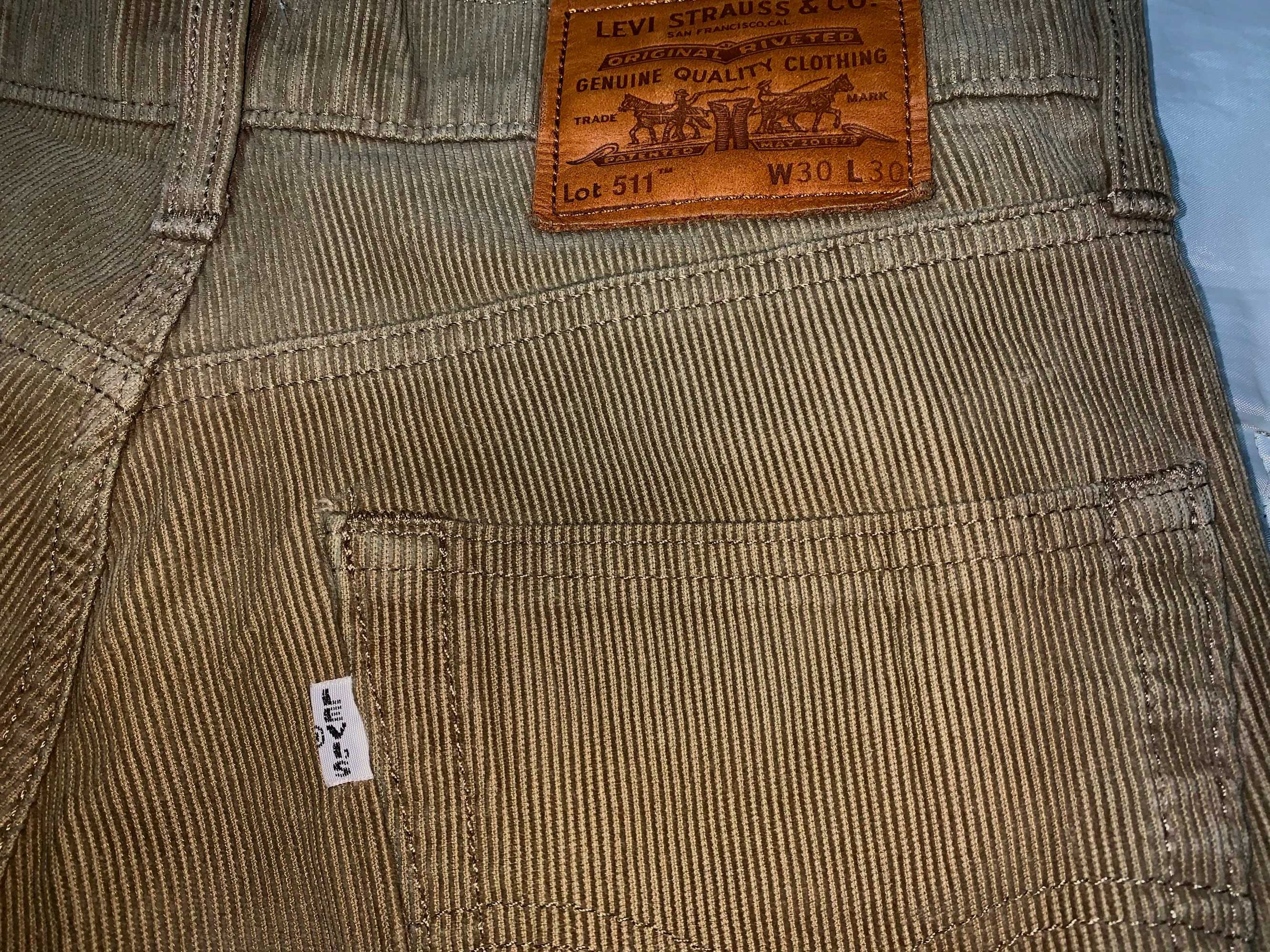 Вельветові джинси LEVIS 511  San Francisko premium W30L30