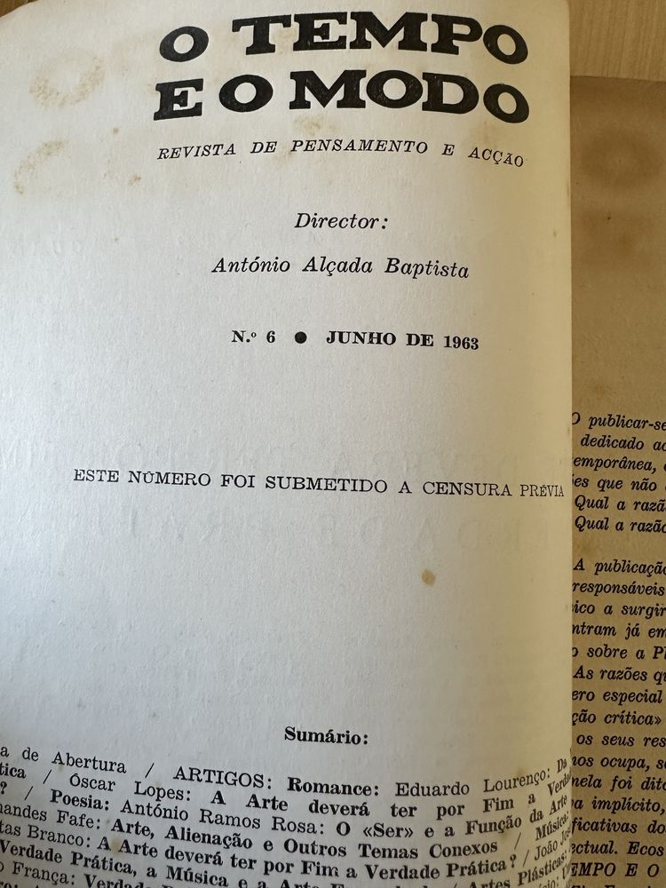 O Tempo e o Modo nº6 - 1963 - inclui Herberto Helder