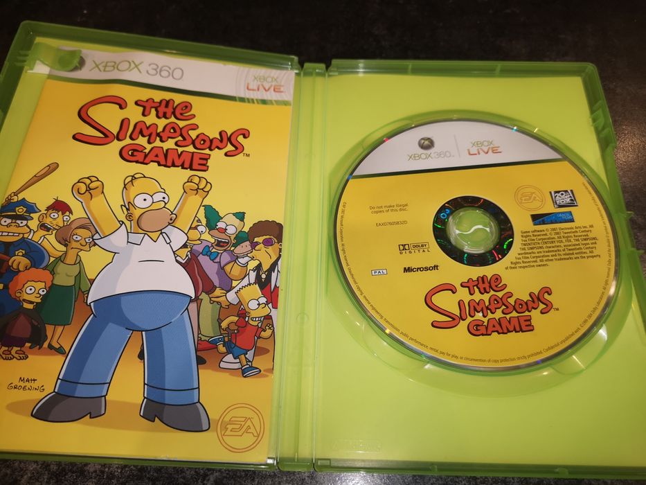 Simpsons Game XBOX 360 gra (3x ANG) stan BDB+  (rzadkość na rynku)