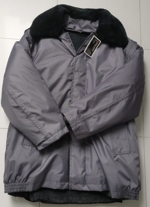 Kurtka policyjna zimowa 3/4 błękitnoszara wz. 2005 z futrzaną podpinką