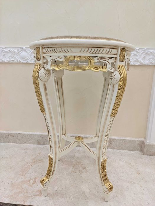 Столик подставка в стиле барокко (мрамор, дерево)