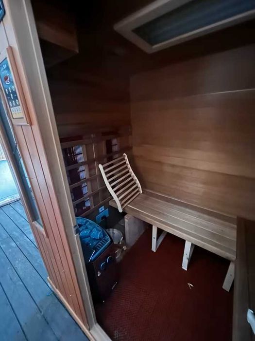 Sauna FIŃSKA infrared zewnętrzna ogrodowa na dwór z dachem 2w1 230v
