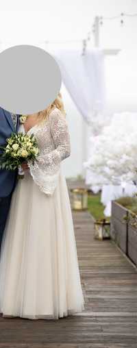 Suknia ślubna długi rękaw