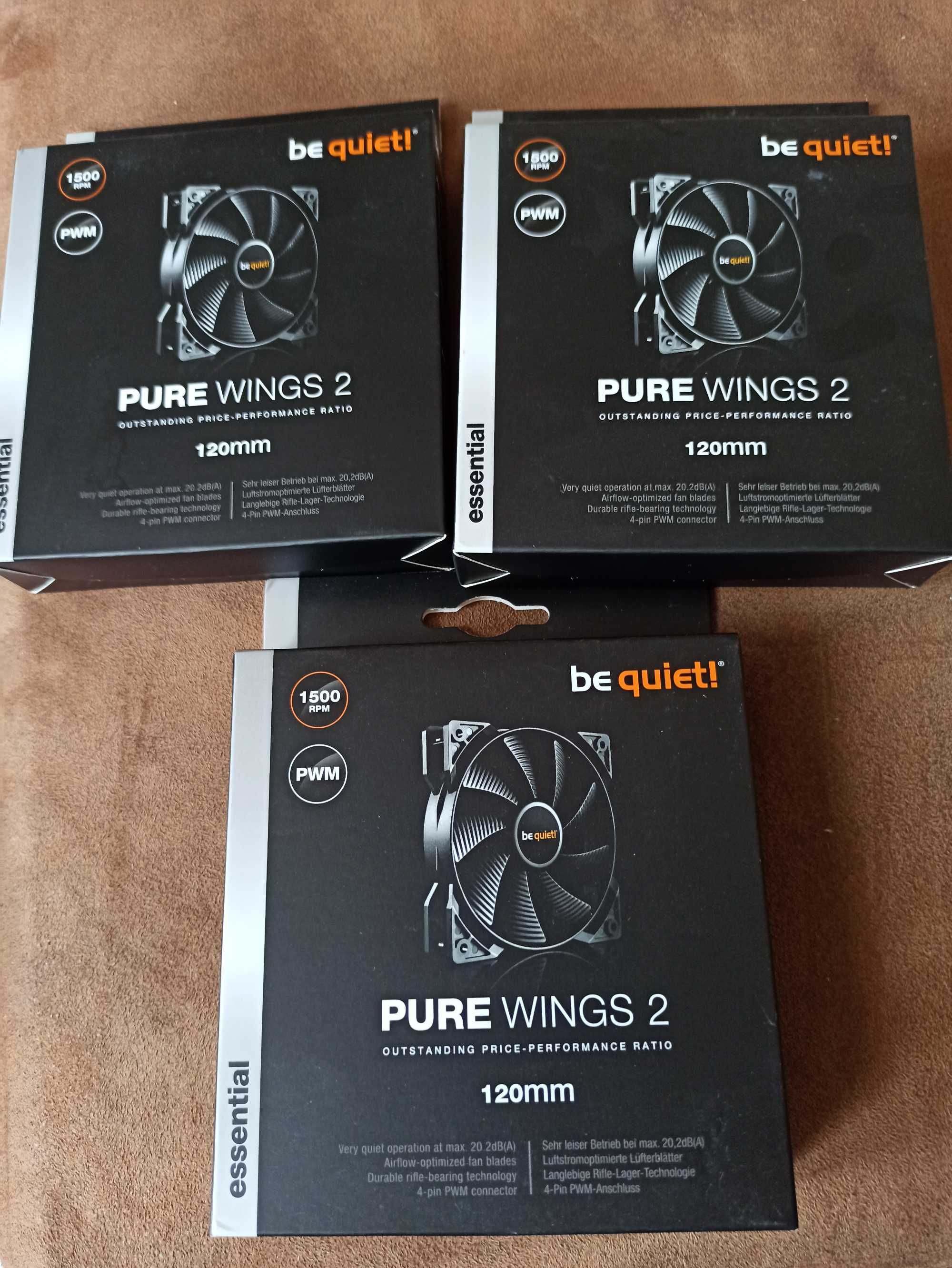 Wentylatory be quiet! Pure Wings 2    120mm - 3 sztuki nowe