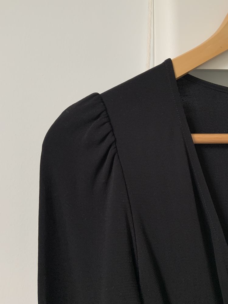 Sukienka czarna maxi długa Massimo Dutti rozmiar XS