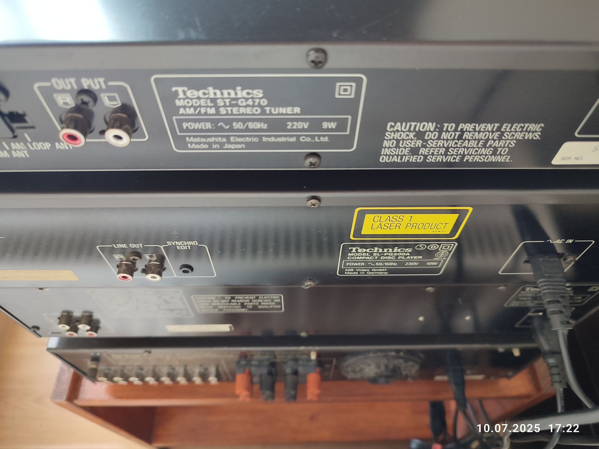 Wieża Technics wzmacniacz deck CD radio przewody pilot polecam