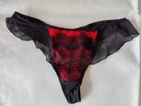 SUPER CENA Stringi Ava koronka pas 60-75 cm XS/34, S/36, M/38 bielizna