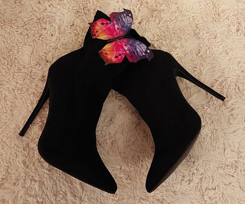 Замшевые ботильоны женские размер 38