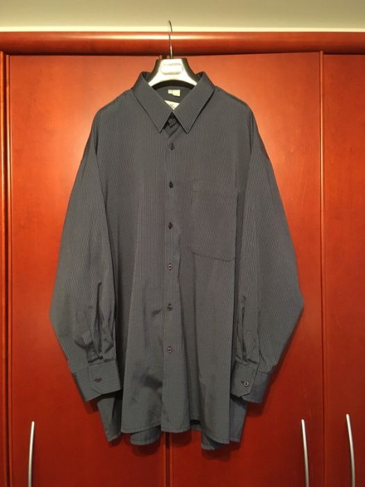 Granatowa koszula w paski Adam 50 176/182