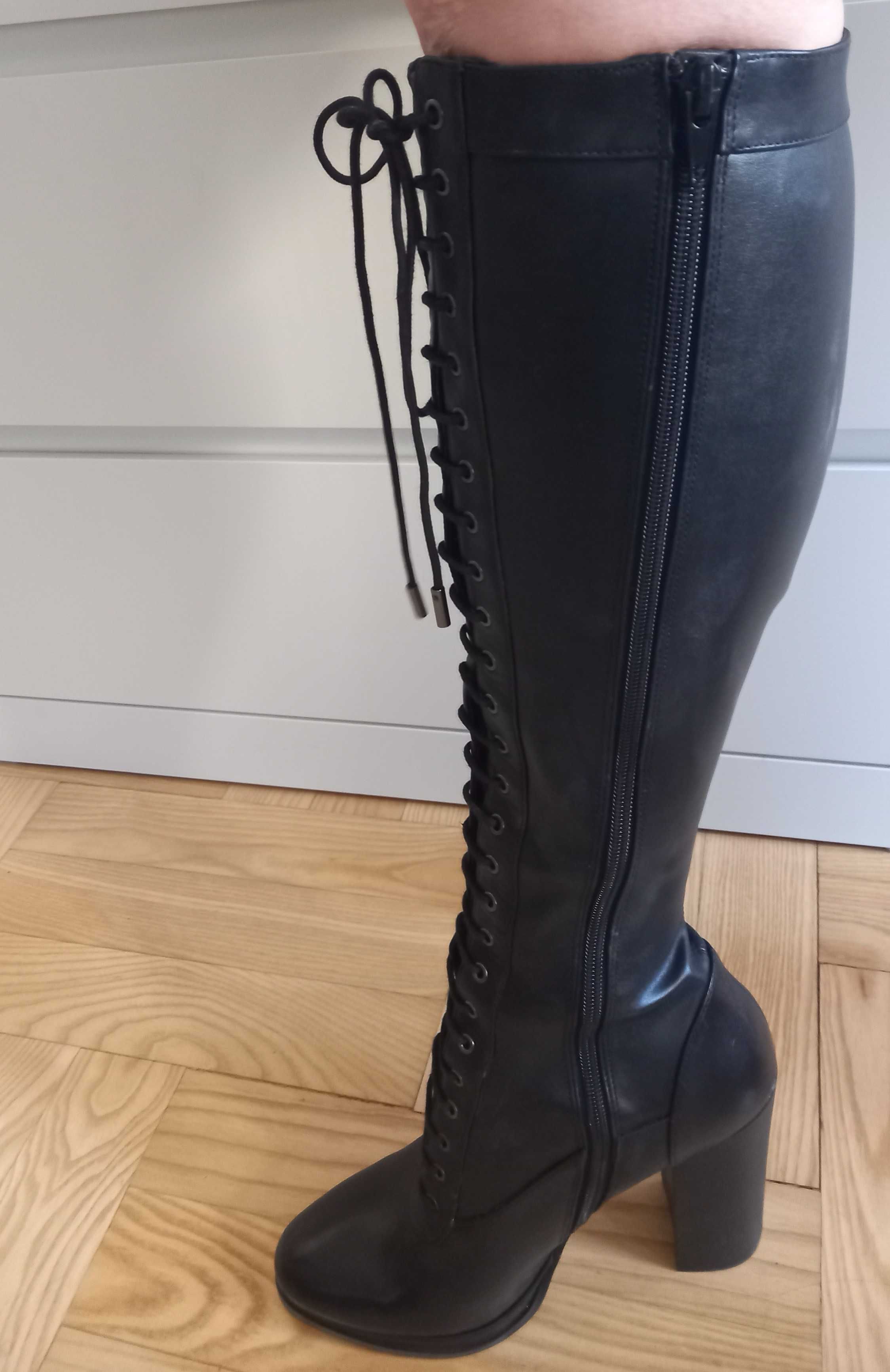 Kozaki Guess nowe, czarne