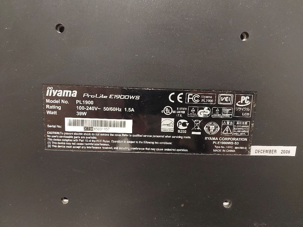 Monitor iiyama pl1900