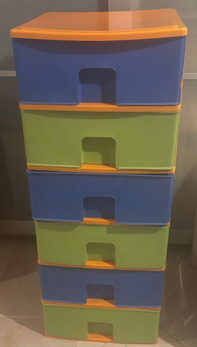 Bloco gavetas plástico