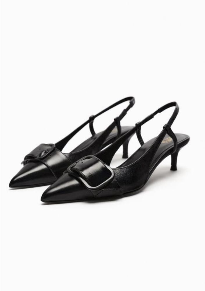 Туфли босоножки Kitten heel Zara