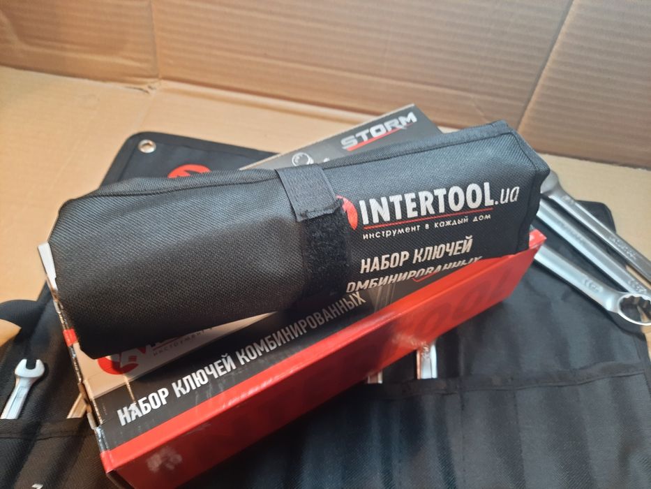 Набір ключів комбінованих 12од  6-22 мм, Cr-V, чохол INTERTOOL XT-1004