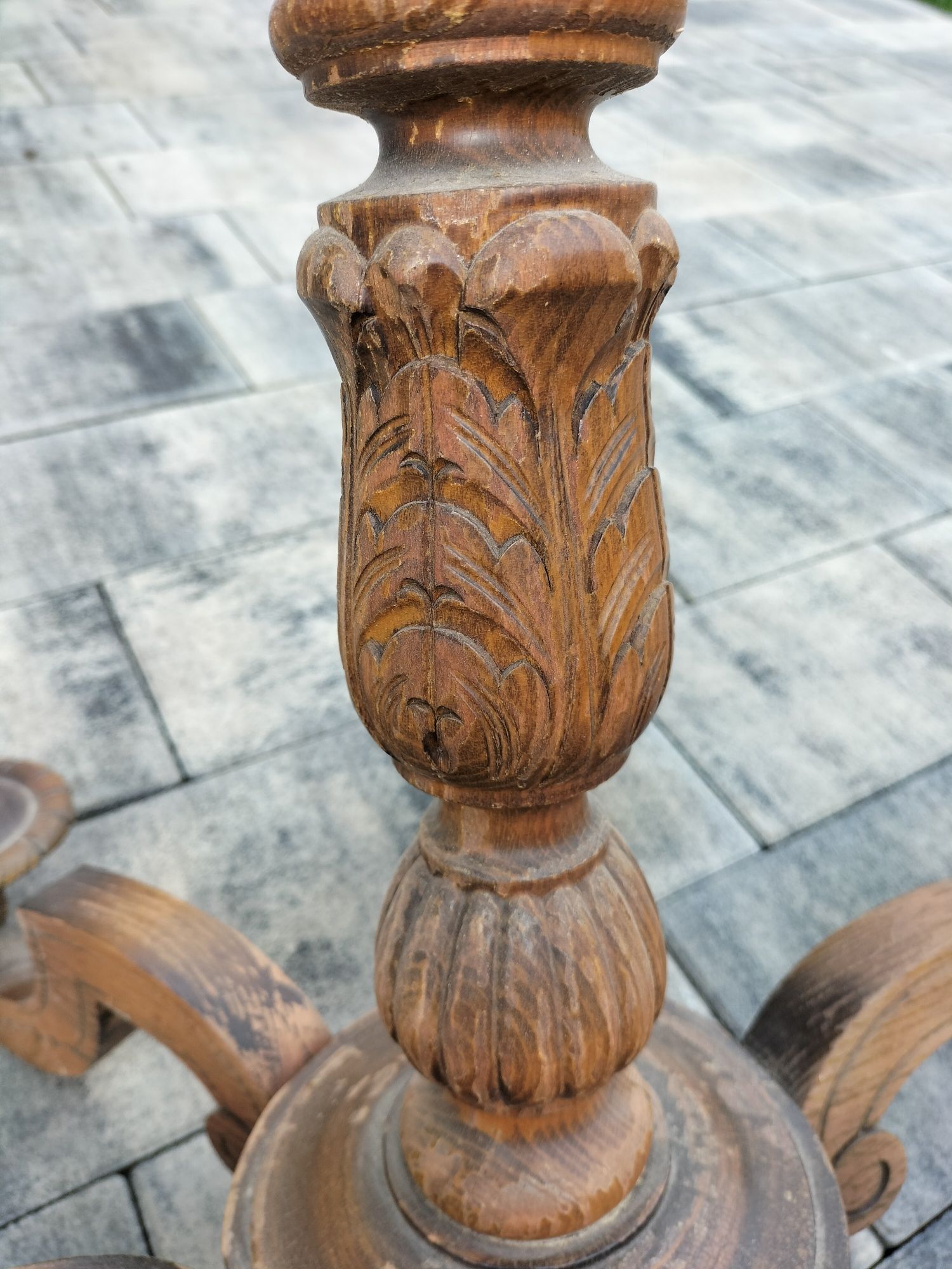 Żyrandol drewniany 94/70 cm