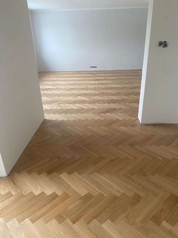 Podłoga Drewniana Jodełka Dąb Natur, 15x90x450mm,4f, OlejUV x2 od ręki