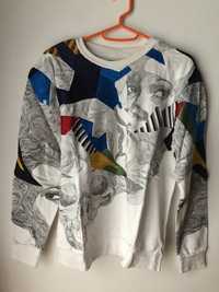 Sweat Zara bordada e print