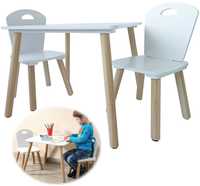 Zestaw stolik i 2 krzesełka dla dzieci mebelki