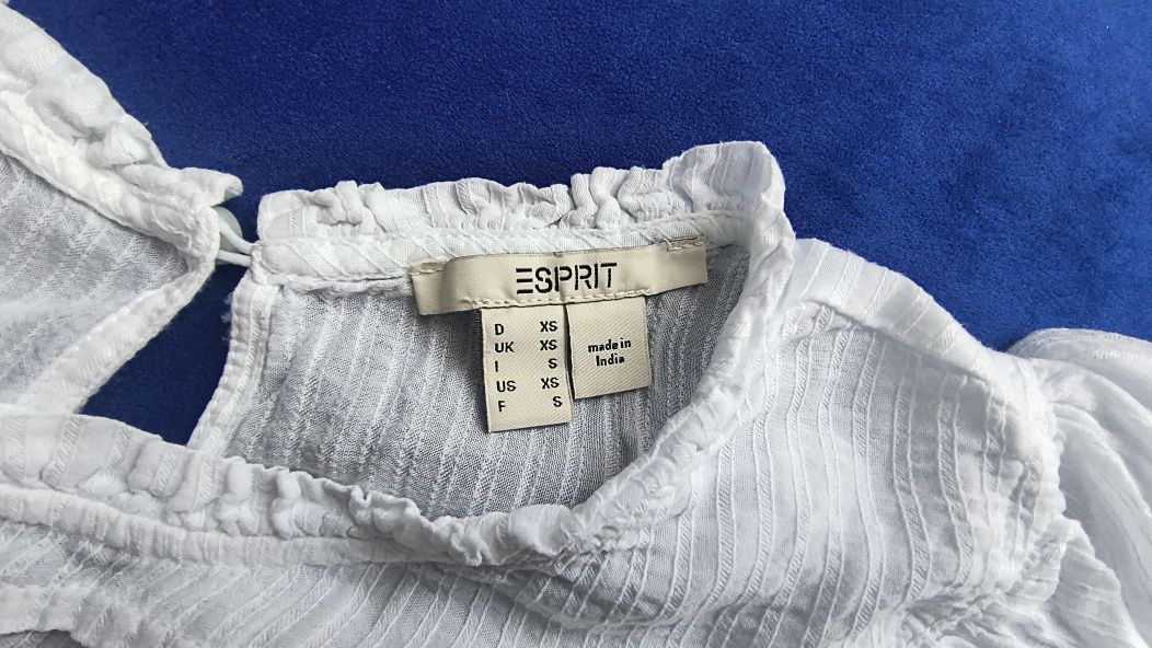 Biała bluzka z krótkim rękawem Esprit XS