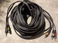 Przewód kabel TV SVHS S-Video + jack 3,5 / 3x RCA cinch 15 metrów