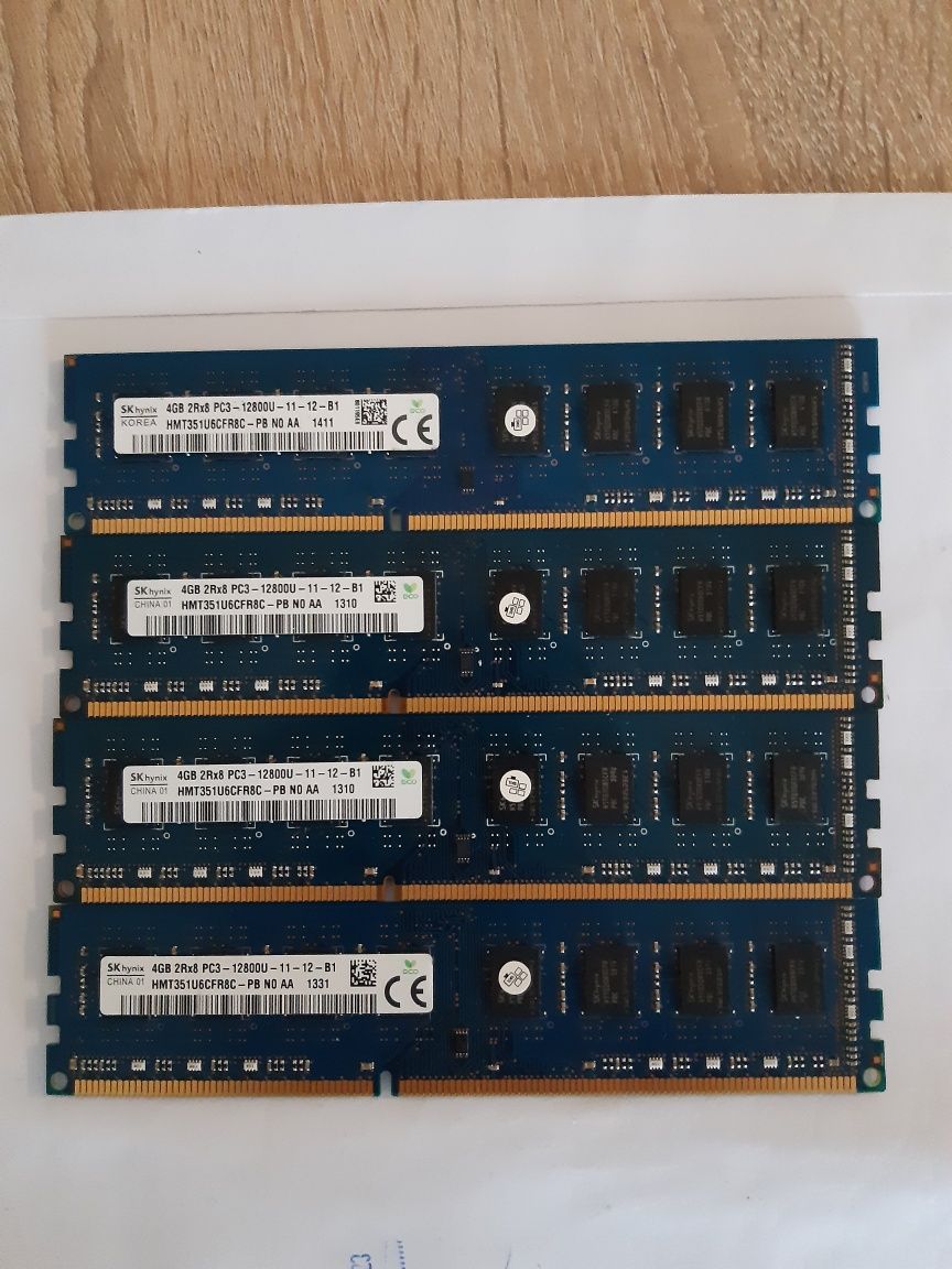 pamiec ram ddr3 pc3-12800u 2Rx8 16gb 4x 4gb hynix