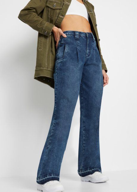 Bonprix szerokie jeansy modne r.40