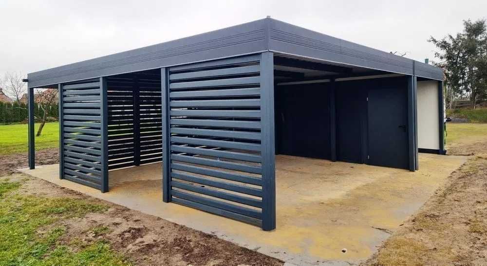 Wiata 6x6 - wiata samochodowa garażowa dwustanowiskowa pod wymiar