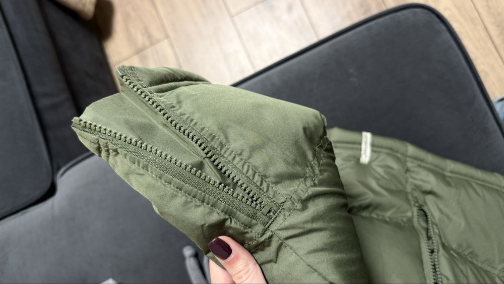 оверсайз ветровка zara оливковая