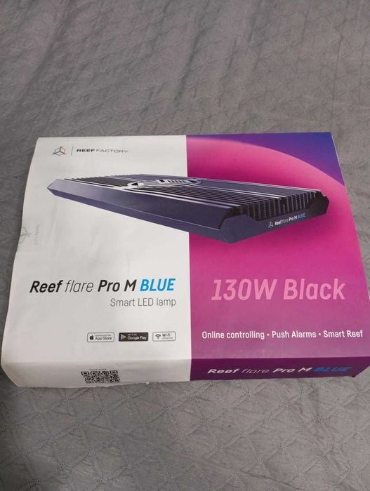 Lampa LED do morskiego Reef flare Pro M Blue - czarna