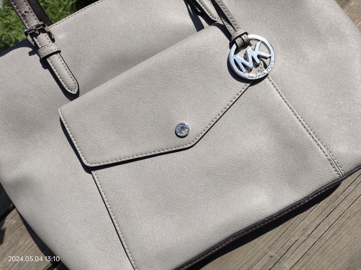 Torebka na ramię a4 Michael Kors MK szara shopper