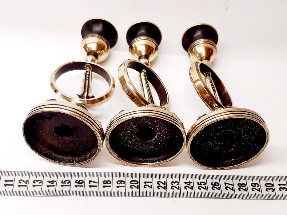 Старинный подсвечник из латуни на одну свечу, цена за 1 подсвечник