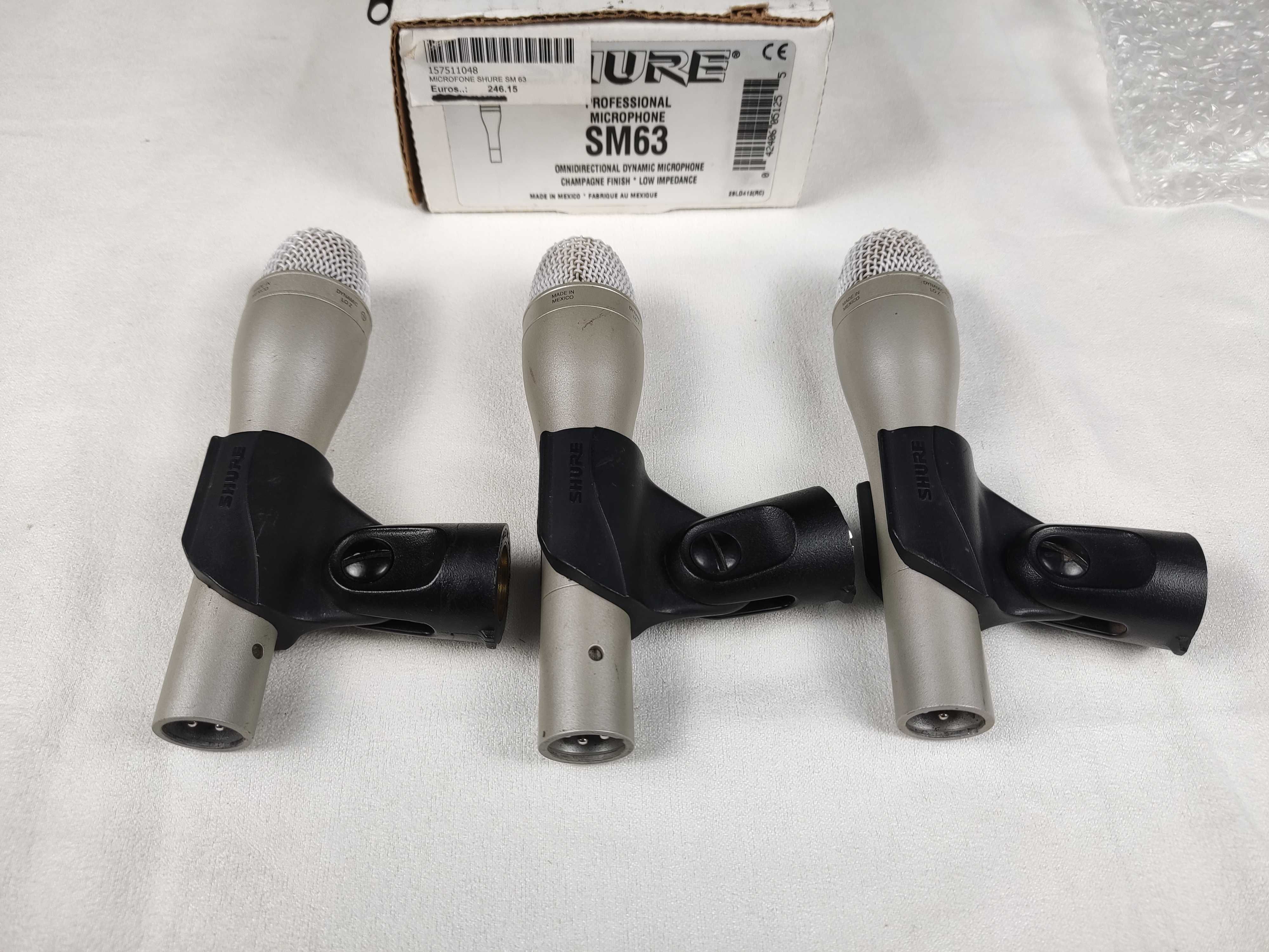 3 Microfones Shure SM63