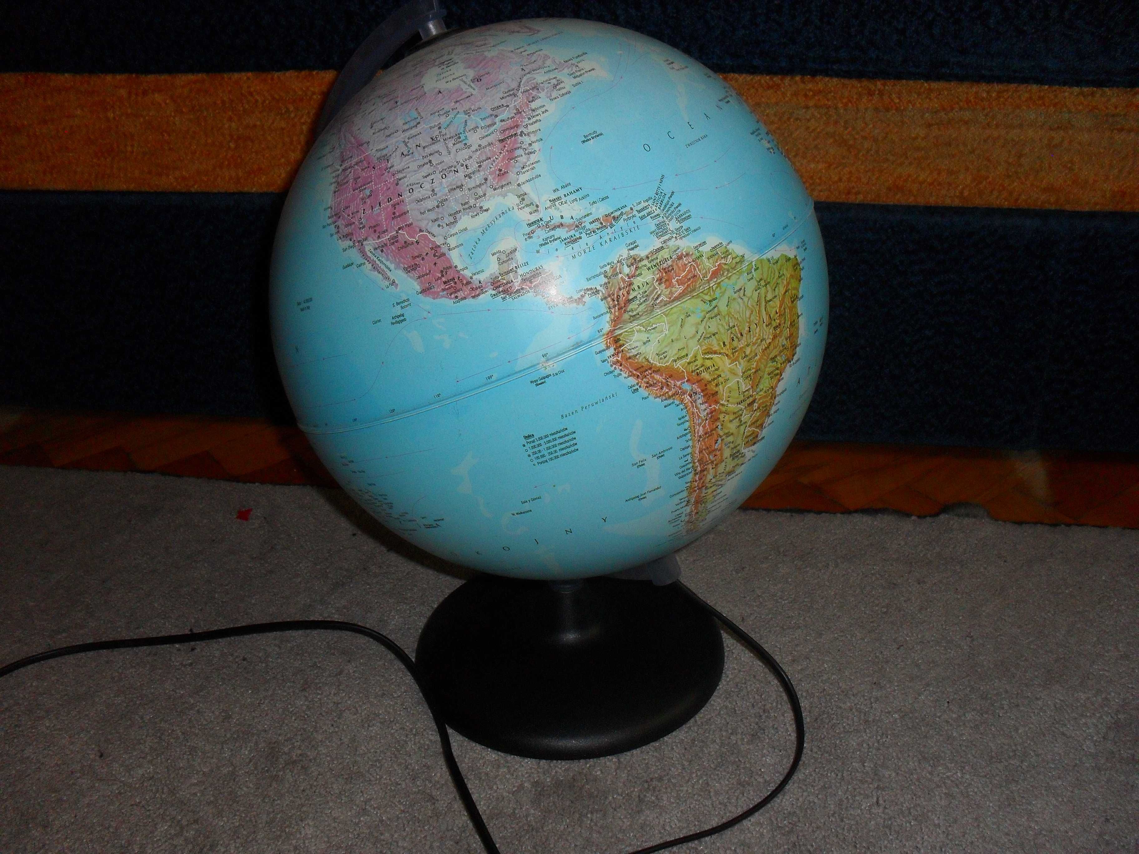 Globus podświetlany wysokość 40cm.