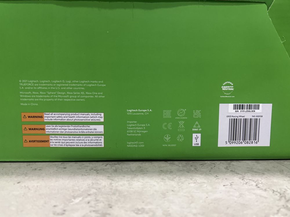 Кермо+педалі Logitech G923 Xbox Series X|S/Xbox One/PC (941-000158)