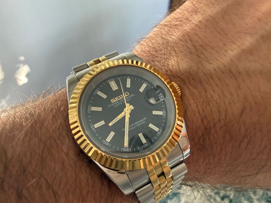 Seiko mod – homage Rolex Datejust Two Tone | Mechanizm NH35