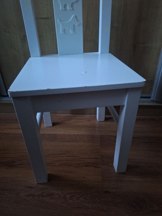 IKEA Kritter białe krzesło krzesełko dla dzieci