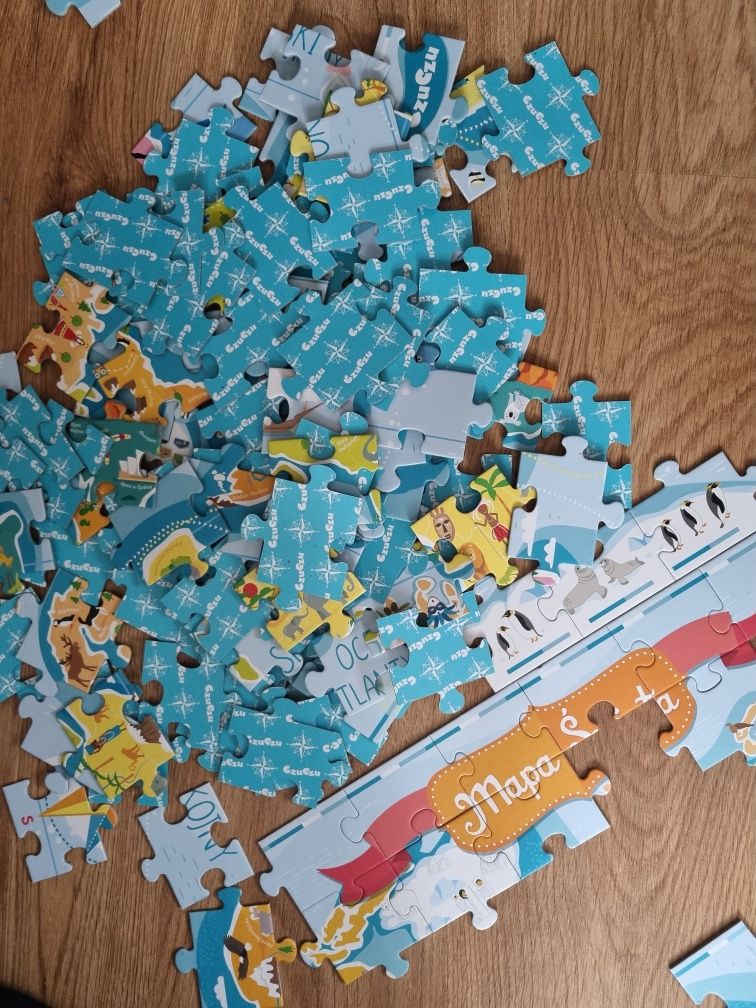 Puzzle czuczu mapa świata