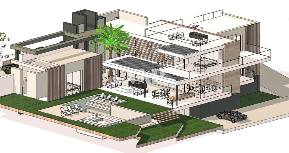 Em construção - Villa Contemporânea de Luxo 4+1 quartos com Vista para
