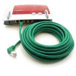 Kabel Sieciowy RJ45 Cat.6 Kąt 90 Długość 0.25/0.5/1/2/3/5/7.5m ZIELONY