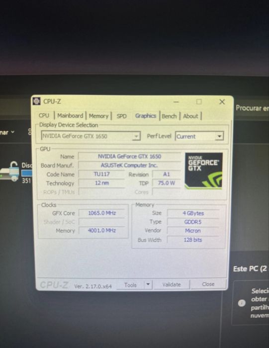 PC Gaming Nvidia GTX 1650